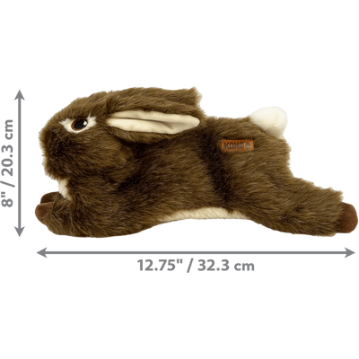 KONG Wild Low Stuff Rabbit Jouet pour Chien Taille M Peluche Dense avec Couineur et Corps Souple