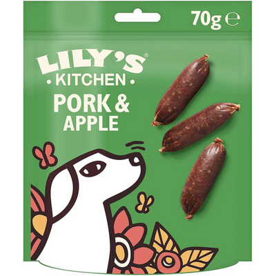 LILY'S KITCHEN Adulte Friandises Mini Saucisses Porc et Pomme 70g