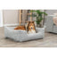 TRIXIE Couchage Jonna 70x50 cm Velours Côtelé Gris Fond Antidérapant