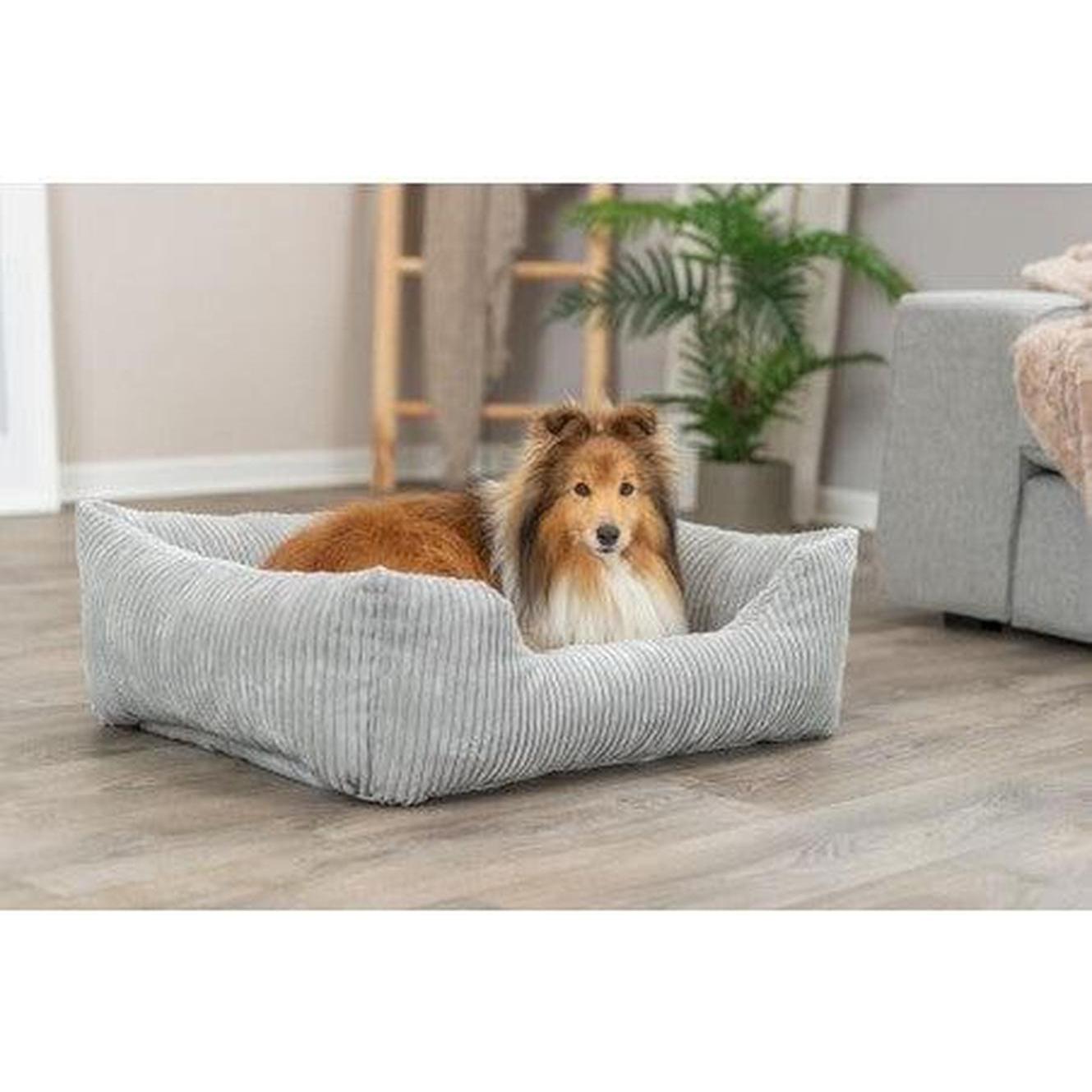TRIXIE Couchage Jonna 110x75cm Gris Velours Côtelé