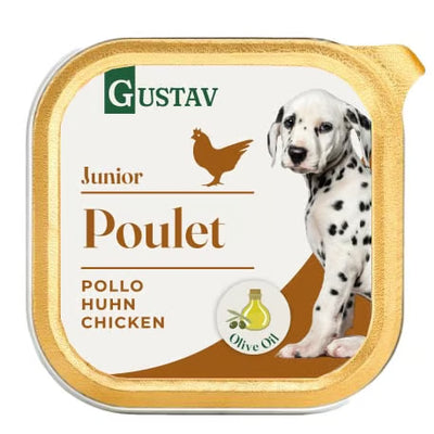 GUSTAV Pâtée Chien Junior Poulet 150g