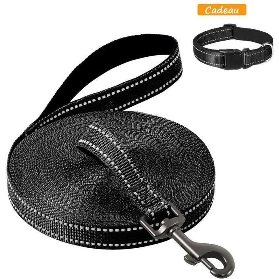ZOOMALIN Laisse nylon réfléchissante noir 120cm