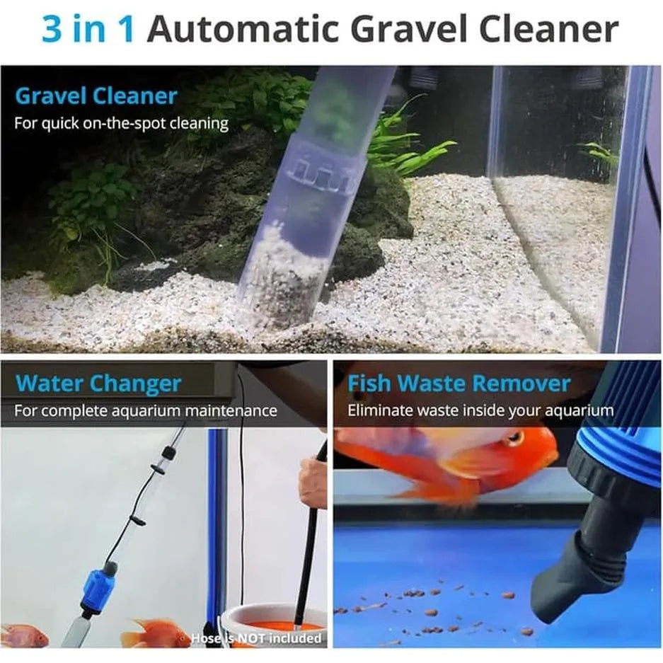 LAROY Aspirateur pour Aquarium avec Sac Facile à Nettoyer Longueur Réglable 40 cm