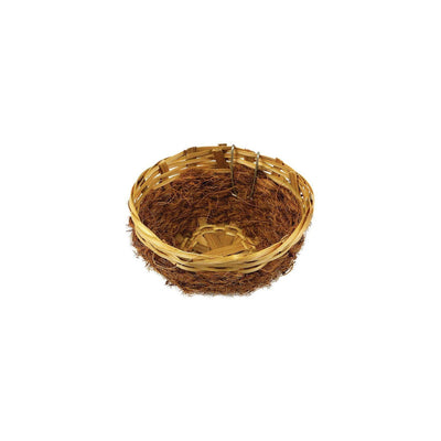 GRIZO Nid en osier et coco avec crochets 11cm