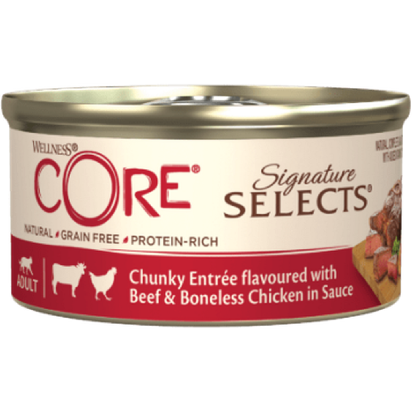 WELLNESS CORE Signature Selects Nourriture humide pour chat Poulet et Dinde 79g