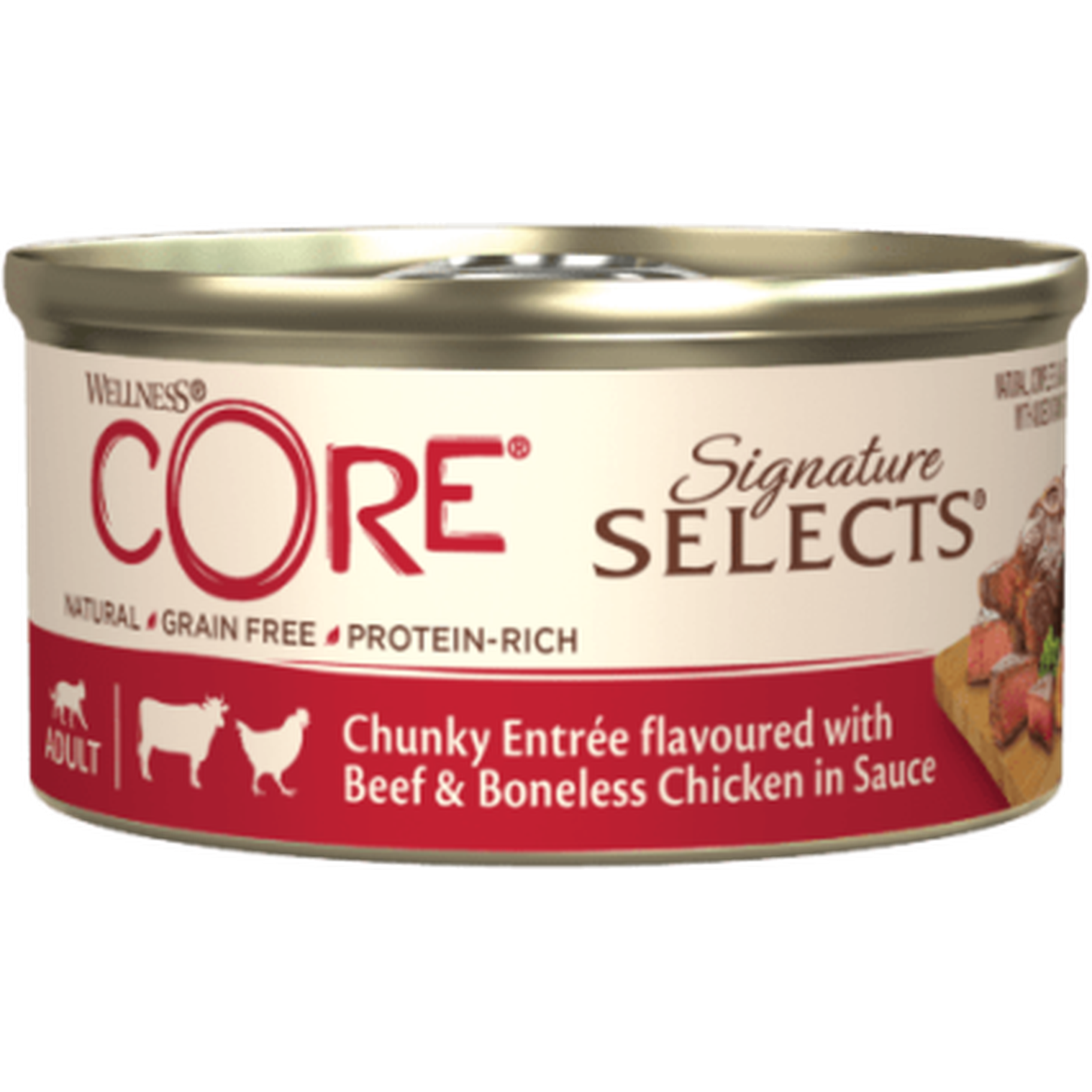 WELLNESS CORE Signature Selects Nourriture humide pour chat Poulet et Dinde 79g