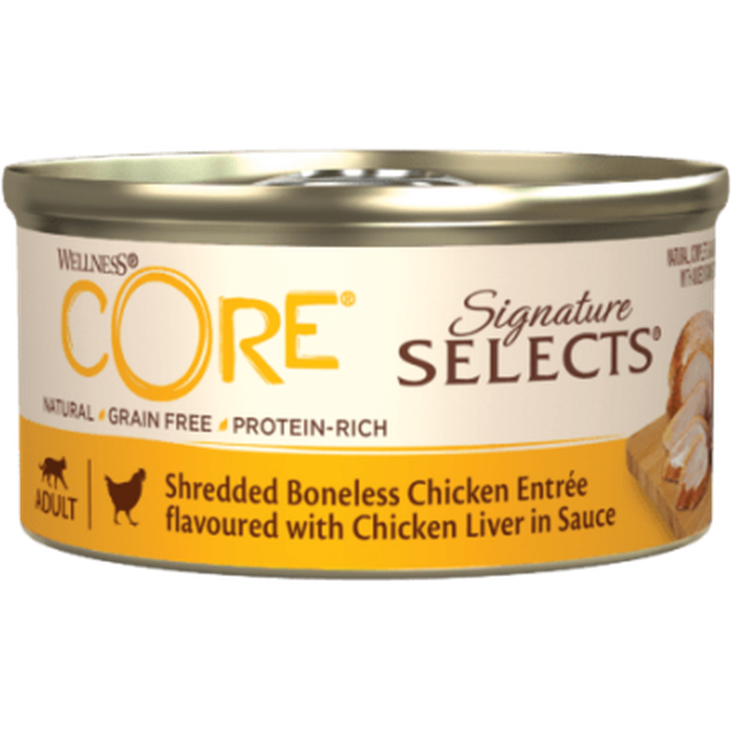 WELLNESS CORE Signature Selects Nourriture humide pour chat Poulet et Dinde 79g