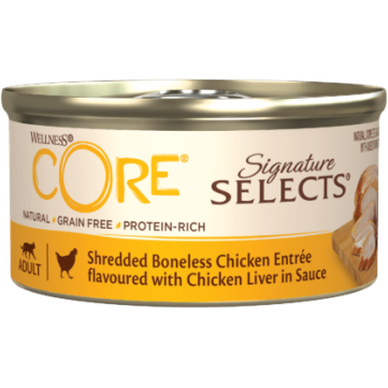 WELLNESS CORE Signature Selects Nourriture humide pour chat Poulet et Dinde 79g