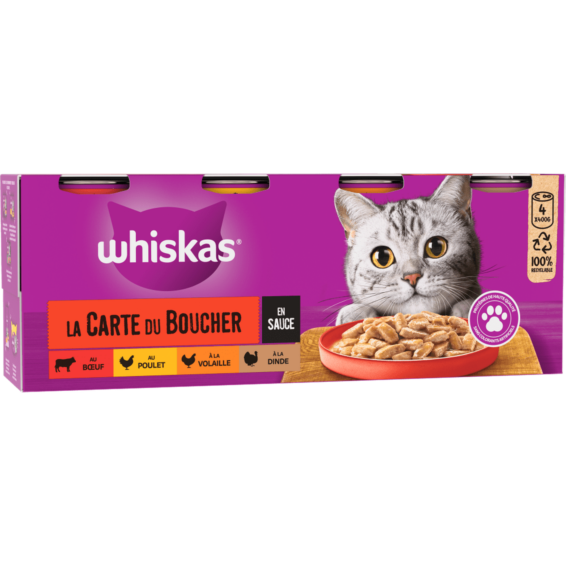 WHISKAS La Carte du Boucher en Sauce x4