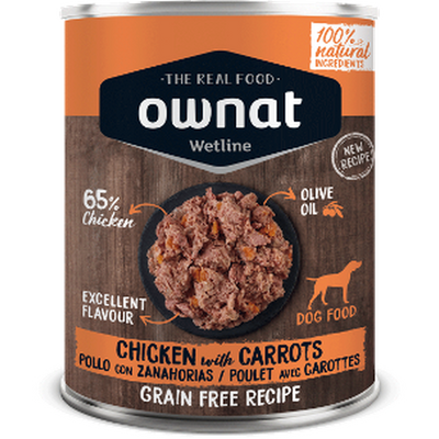 OWNAT Wetline Dog Chicken et Carrots 395g