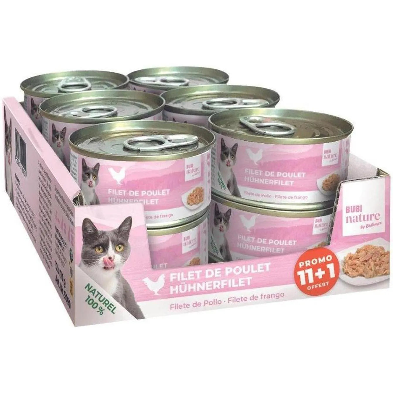 BUBI NATURE 11+1, filet de poulet, 70g