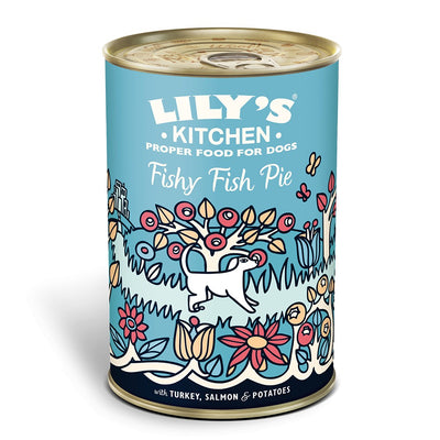 LILY'S KITCHEN Adulte Terrine Fishy Fish Pie Dinde Saumon et Pommes de Terre 400g