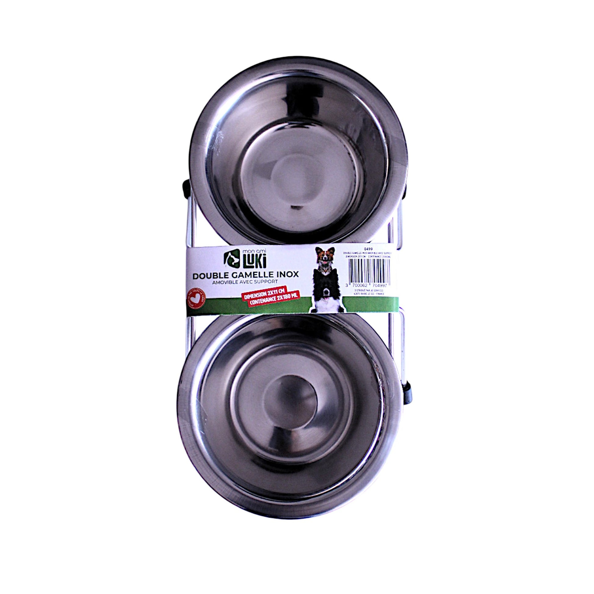 ZOOMALIN Double gamelle inox 2x11cm - 180ml