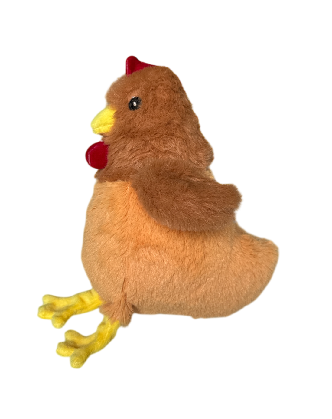 ZOOMALIN Jouet peluche forme coq orange tête marron 20cm