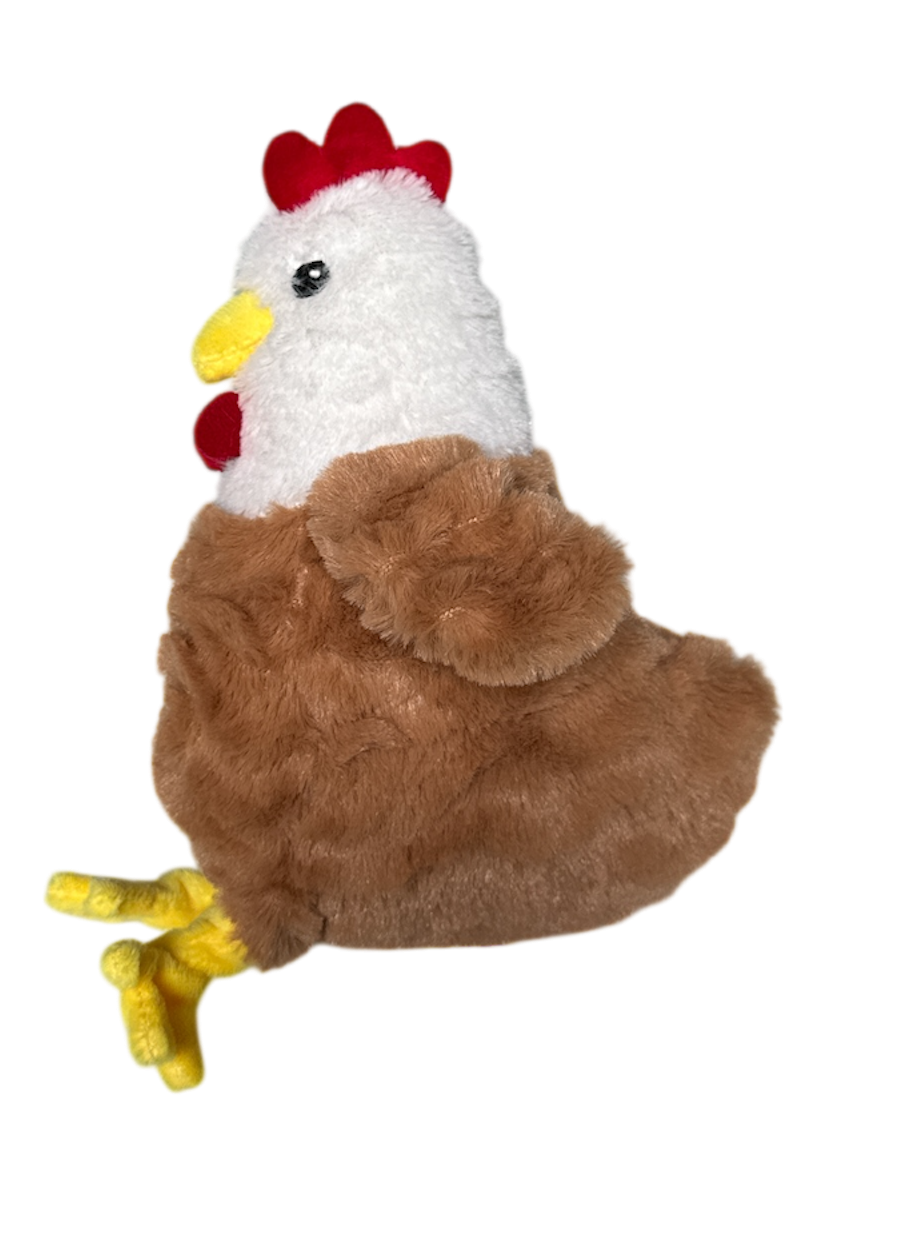ZOOMALIN Jouet peluche forme coq marron tête blanche 20cm