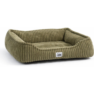 ZOOMALIN Panier rectangulaire antiderapant velours cotele vieux kaki 65x45x20cm