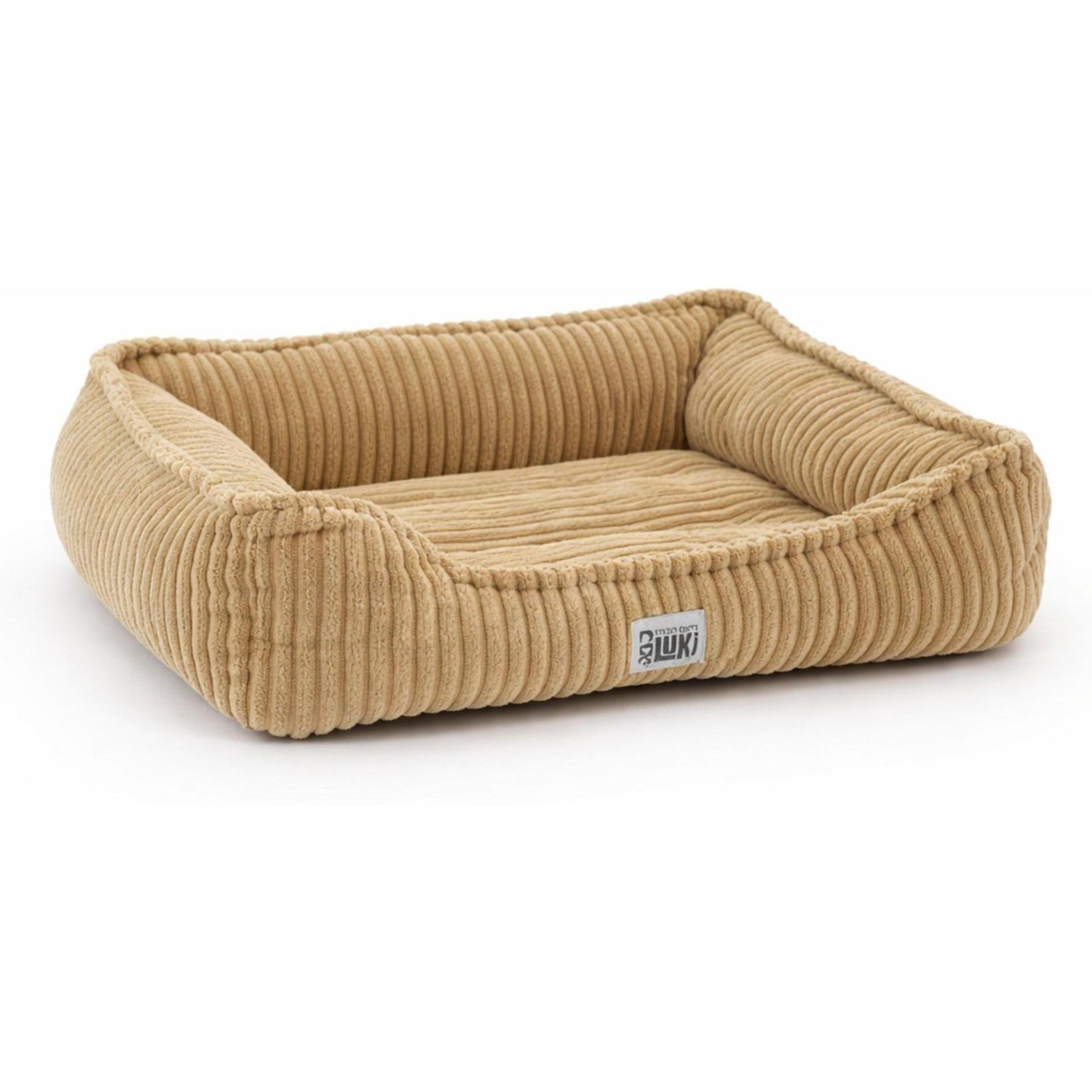 ZOOMALIN Panier rectangulaire antiderapant velours cotele sable 80x60x25cm