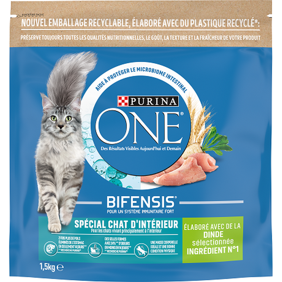 Spécial Chat d'Intérieur - Dinde et Céréales Complètes 1,5 Kg
