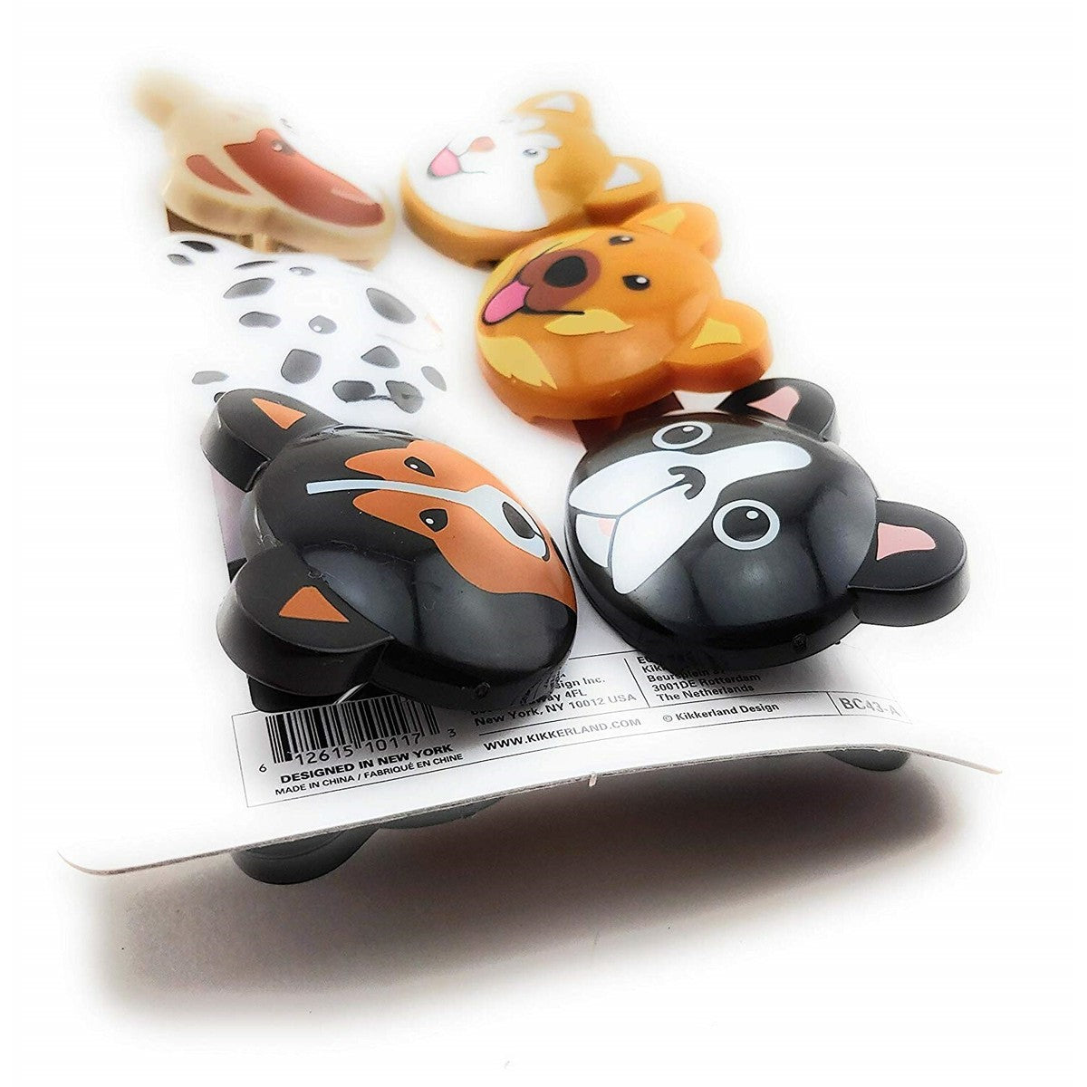 KIKKERLAND Doggie Bag Clips Set de 6 pinces à sachets chiens saucisses