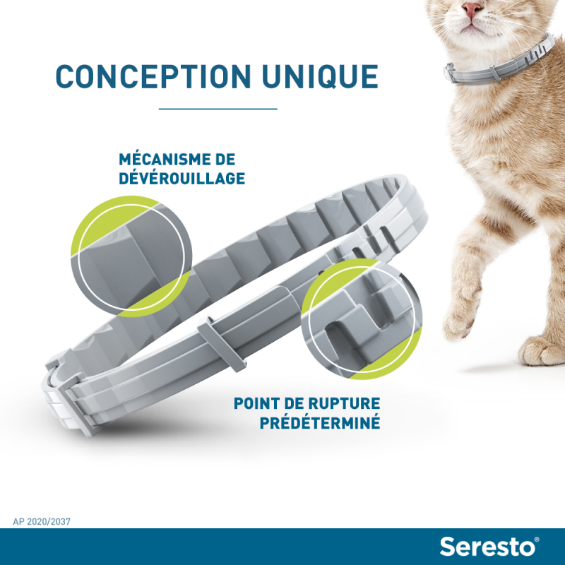 SERESTO Collier Antiparasitaire Chat 1 collier 38cm