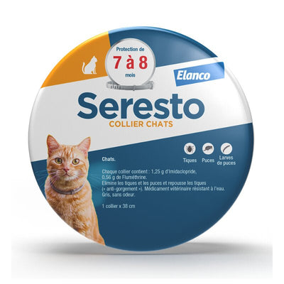 ELANCO Seresto Collier Antiparasitaire Chat Gris 1 collier