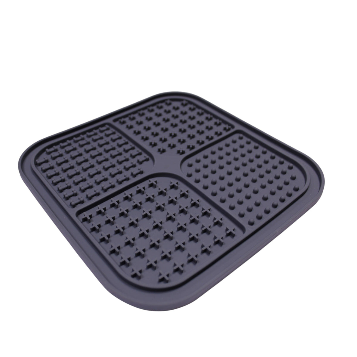 Tapis à lécher Mon Ami Luki anthracite pour chien et chat, 20 x 20 cm