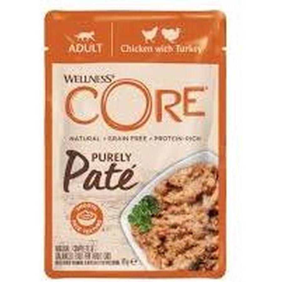 WELLNESS Core Purely Pâté Poulet Dinde Nourriture humide pour Chat 85g
