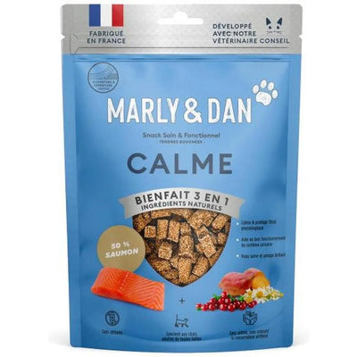 MARLY ET DAN Bouchées Calme pour Chat Saumon Camomille Valériane 40g