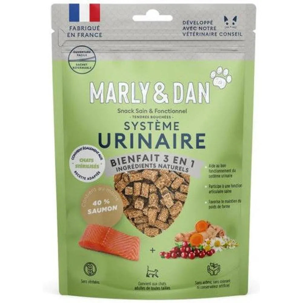 MARLY ET DAN Tendres bouchées Système Urinaire Chat Adulte Stérilisé Saumon 40g