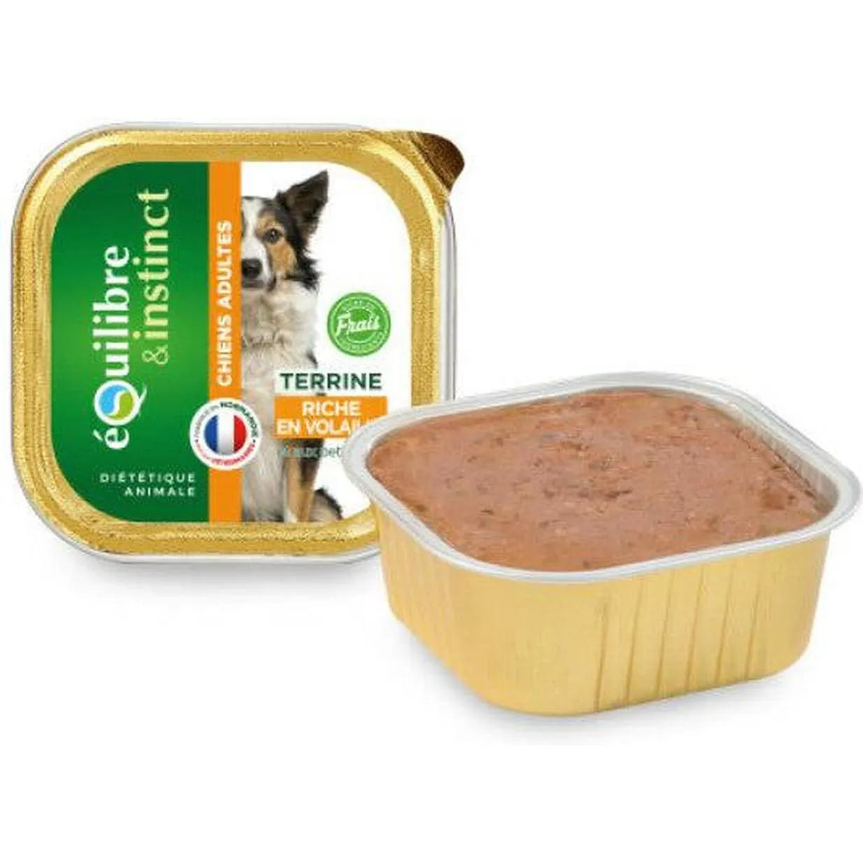 EQUILIBRE & INSTINCT Terrine pour chien adulte boeuf BIO 300g