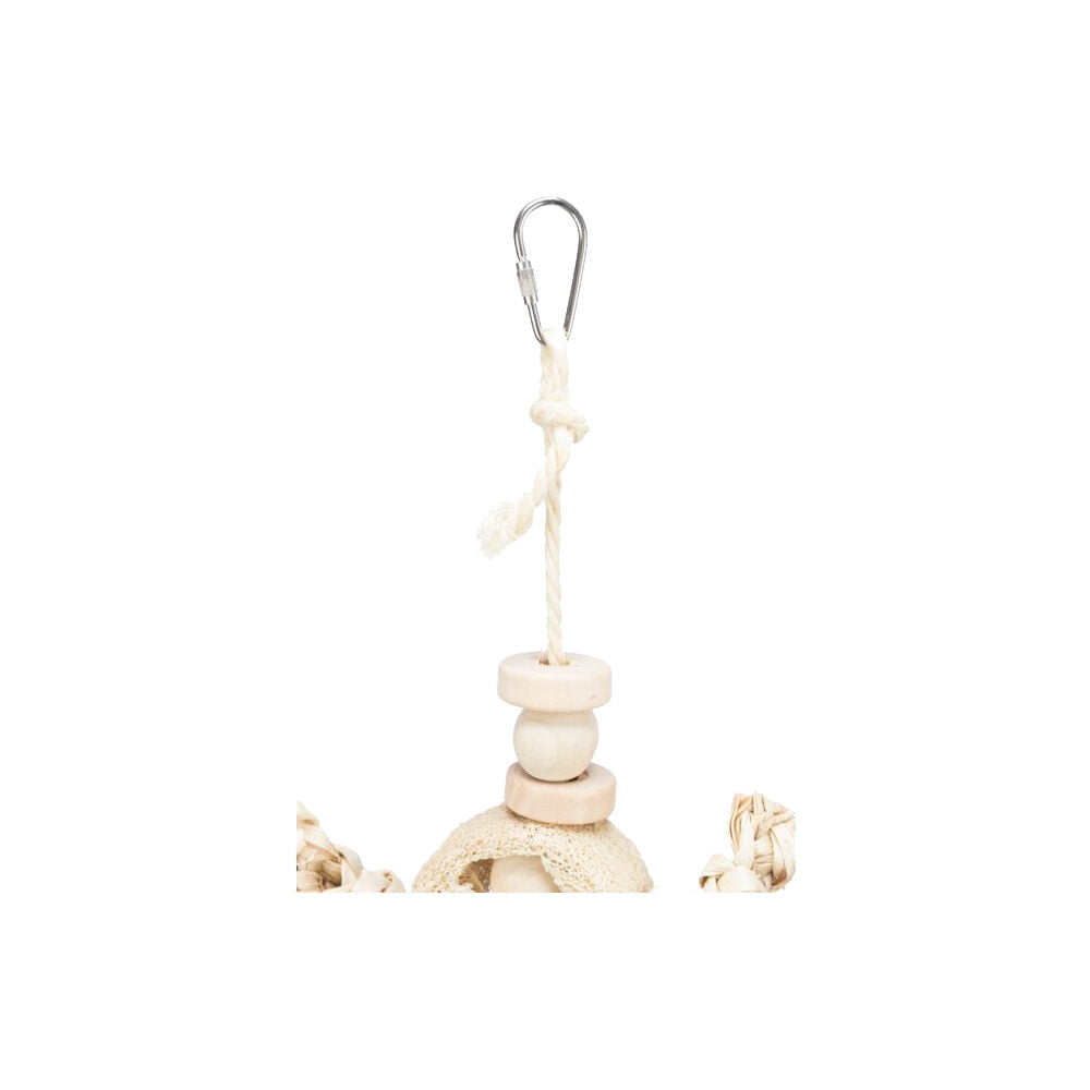 TRIXIE Jouet Naturel Feuille de Bananier Bois Luffa 42 cm pour Oiseaux