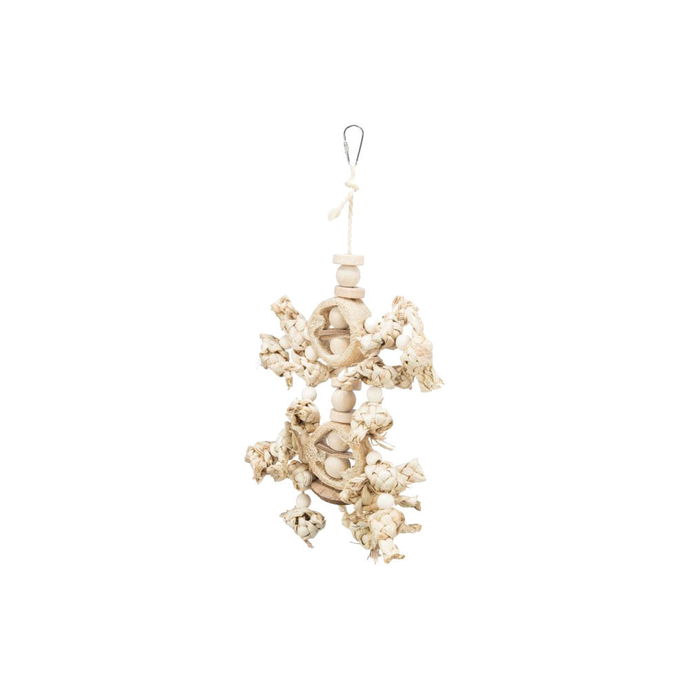 FLAMINGO Jouet Naturel Feuille Bananier Bois Luffa TRX58997 42 cm pour Oiseaux