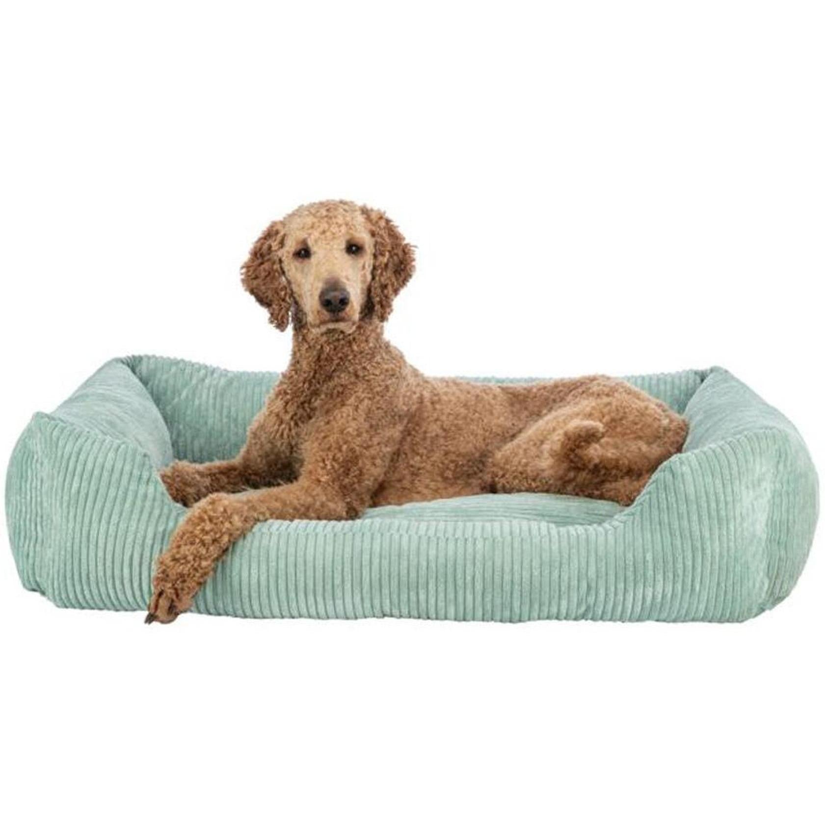 TRIXIE Couchage Jonna 70x50 cm Velours Côtelé Gris Fond Antidérapant