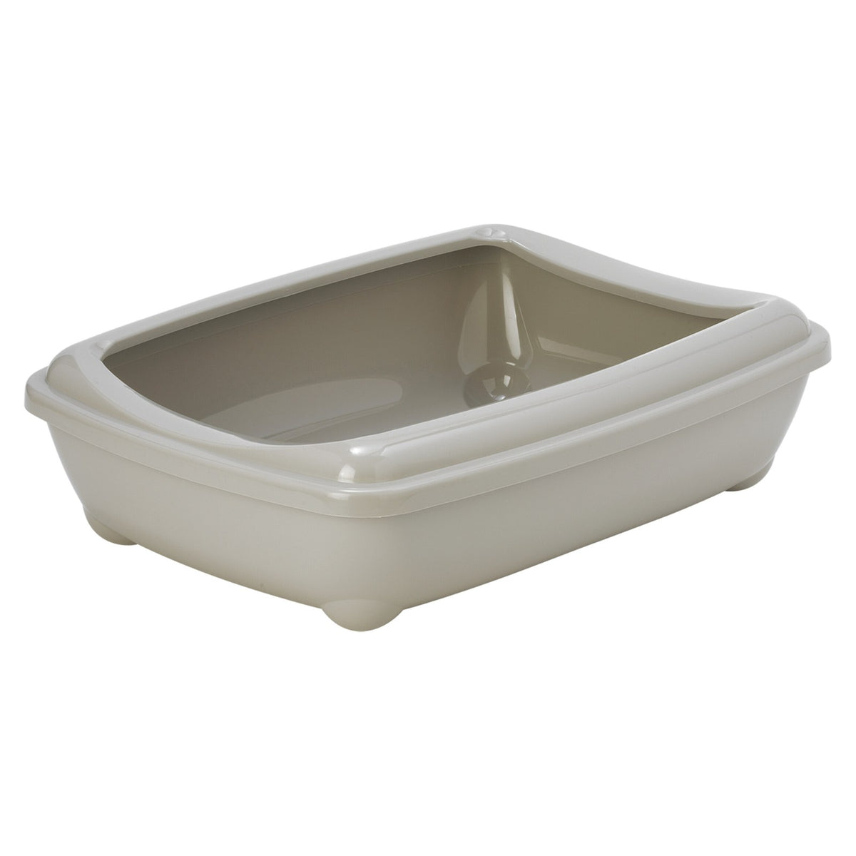 VADIGRAN Bac à Chat Maro Open avec Rebord Gris 50x37x14cm