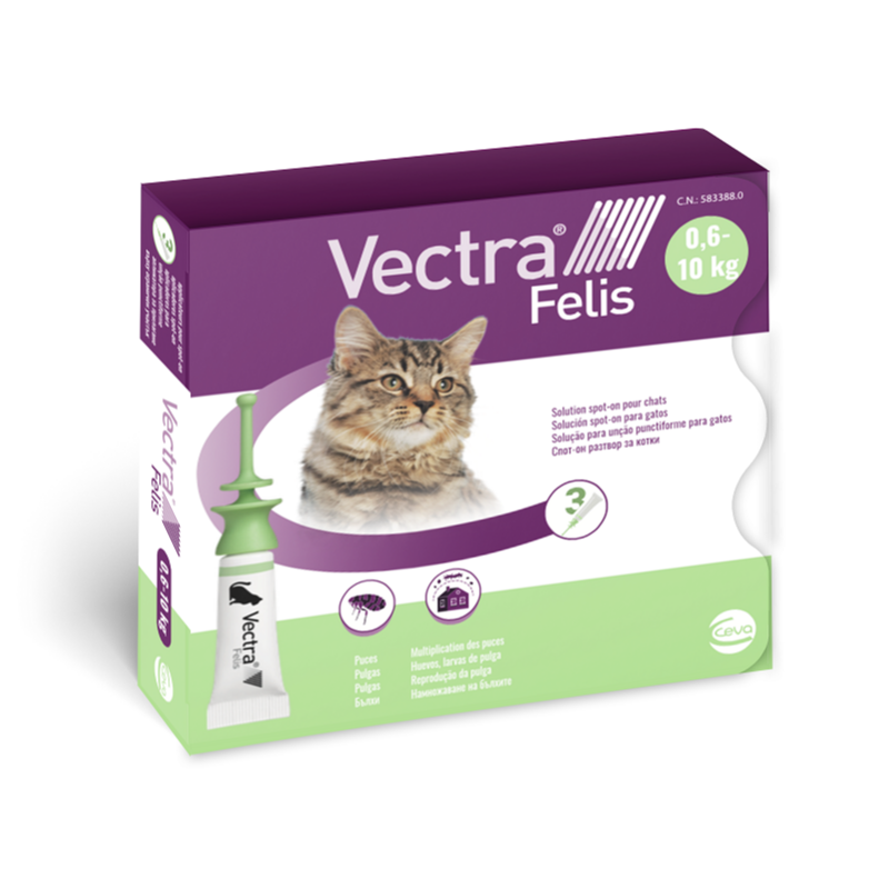 VECTRA Pipettes antiparasitaires vétérinaires pour chiens 4-10 kg 3 pipettes