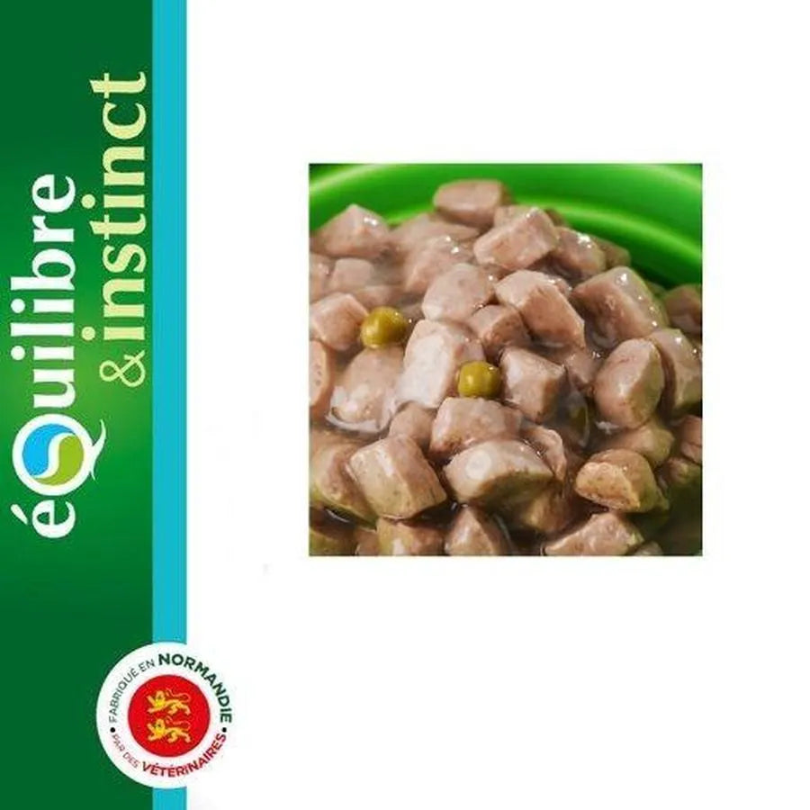 EQUILIBRE & INSTINCT Emincés pour chat au saumon légumes BIO 100g