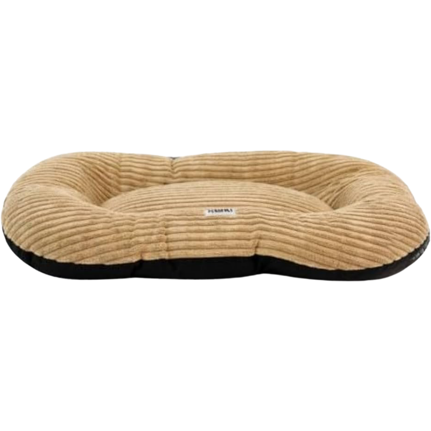 Coussin ovale antiderapant velours cotele vieux rose 110x70x80cm
