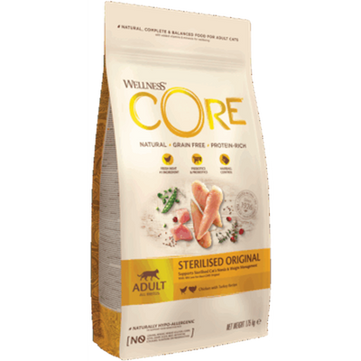 WELLNESS CORE Original Stérilisé Croquettes Chat Poulet & Dinde 1,75kg