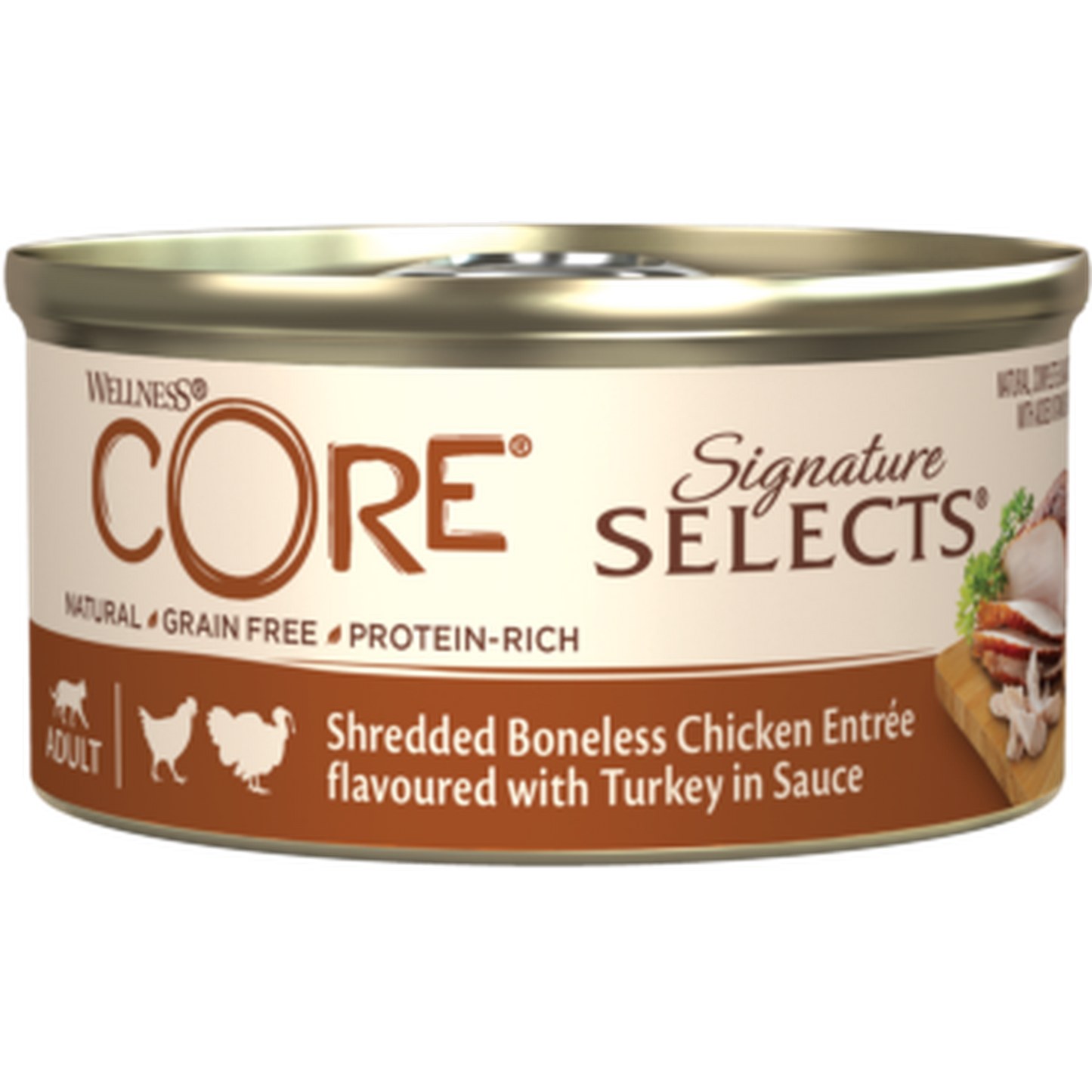WELLNESS CORE Signature Selects Nourriture humide pour chat Poulet Dinde 79g