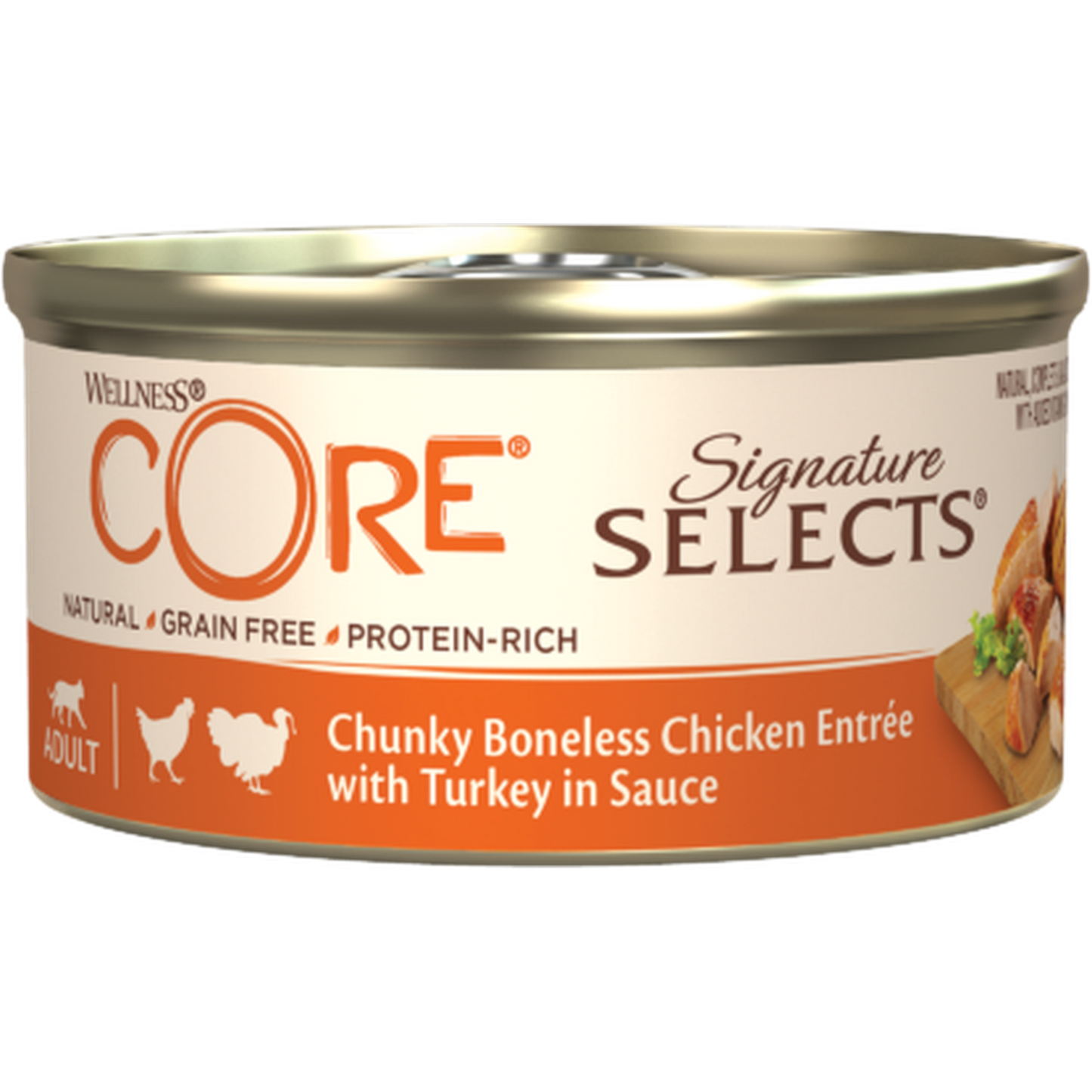 WELLNESS CORE Signature Selects Nourriture humide pour chat Poulet et Dinde 79g