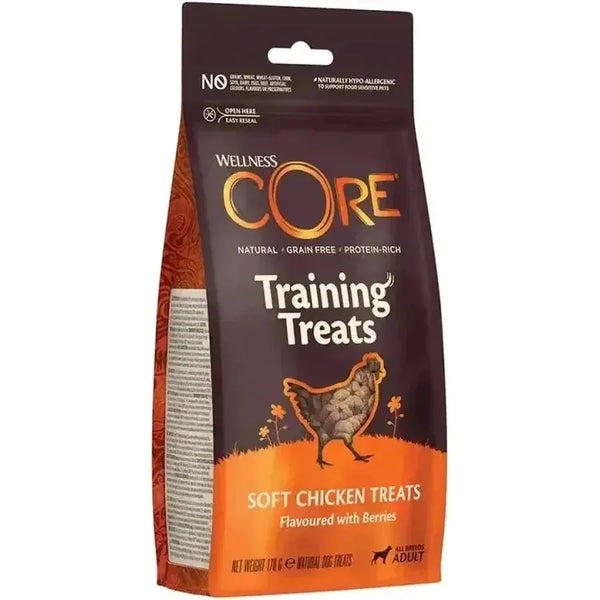 WELLNESS CORE Training Treats, friandises pour chien poulet et baies 170 g
