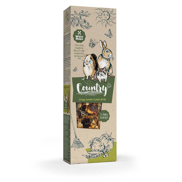 Witte Molen Country Sticks à ronger Tomate & Pois - Rongeurs 180g (2 sticks)