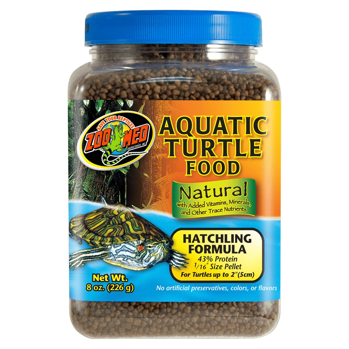 ZOO MED Natural Aquatic Turtle Food Hatchling Formula Aliment pour Tortue d'Eau Juvénile 226g